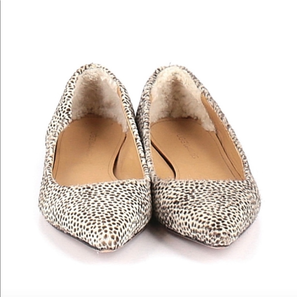 UGG pointy animal print loafers